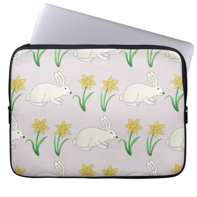 Hasenmuster Laptop Sleeve (Front)