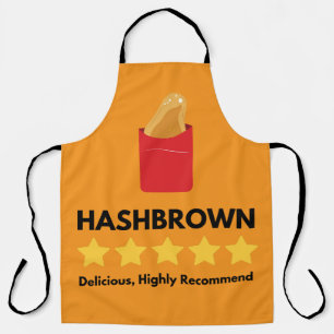 hash brown fast food lover apron