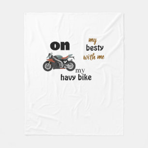 hash white blanket with racing motor bike