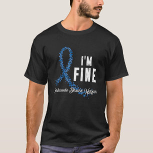 Hashimoto Disease Awareness I'm Fine Warrior Blue  T-Shirt
