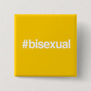HASHTAG BISEXUAL 15 CM SQUARE BADGE