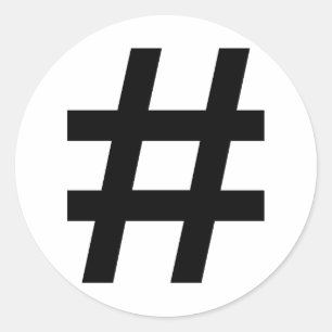 #HASHTAG - Black Hash Tag Symbol