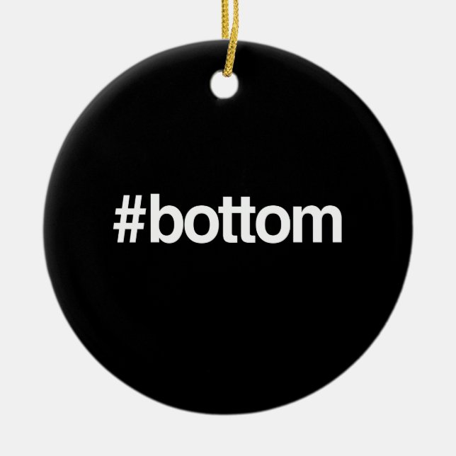 HASHTAG BOTTOM CERAMIC TREE DECORATION (Front)