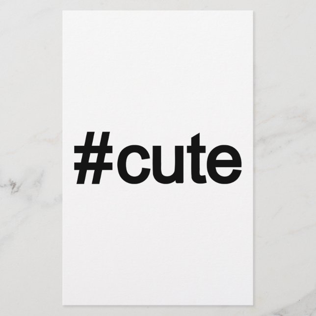 Hashtag # Cute (Front)
