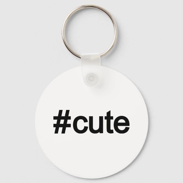 Hashtag # Cute Key Ring (Front)