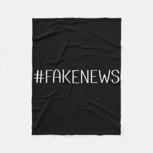 Hashtag Fake News Media Politics Trump Republican Fleece Blanket