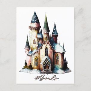 Hashtag Goals - Fairy Princess Fantasy Castle Postcard