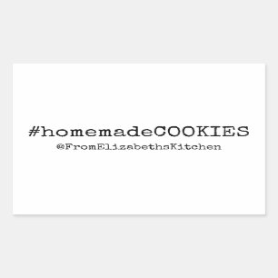 HashTag #homemadeCookies Rectangular Sticker