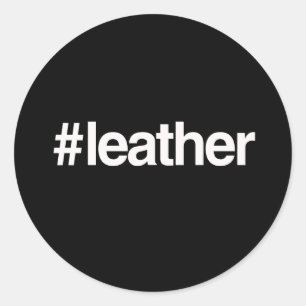 HASHTAG LEATHER CLASSIC ROUND STICKER