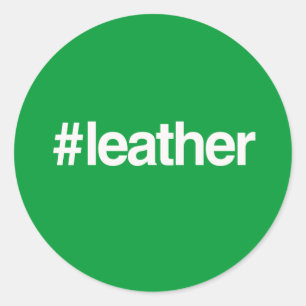 HASHTAG LEATHER CLASSIC ROUND STICKER