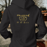 Hashtag Married Anniversary Date Honeymoon Womens Hoodie<br><div class="desc">Add your details to this fun hoodie that can be worn on your Honeymoon or Wedding Anniversary (winter is approaching and so is your honeymoon - keep as warm as your love) Part of the Honeymoon Hoodie collection by Tuxedo Wedding - check out the collection for more!</div>