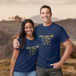 Hashtag Married Custom Wedding Date Couple T-Shirt<br><div class="desc">Congratulations! Have fun on your honeymoon with a personalised Hashtag Married t-shirt - you can add your initials to the hearts and add your wedding date. Featuring a modern brush script font and a faux gold foil effect. Check out the matching underwear in my store!</div>