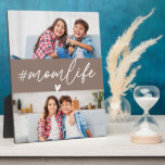 Hashtag Momlife 2 Photos Custom Plaque<br><div class="desc">Celebrate the beautiful chaos of motherhood with the Hashtag Momlife 2 Photos Custom Plaque. Featuring the popular "#Momlife" phrase in a stylish and modern design, this plaque is fully customisable with two of your favourite photos. A perfect addition to your home decor or a thoughtful gift for moms to commemorate...</div>