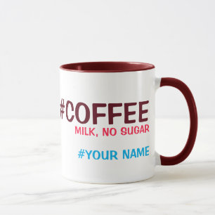 Hashtag personalised, with your drink choice mug