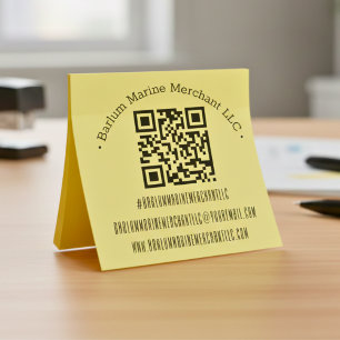 Hashtag QR Code Address Self-Inking Rubber Stamp