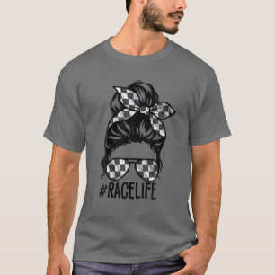 Hashtag Race Lover Life Racing Racer Glasses Mum M T-Shirt