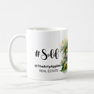 hashtag sold real estate agent open house tote bag coffee mug