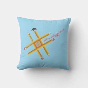 Hashtag Study First Write a Better Life Story Cushion
