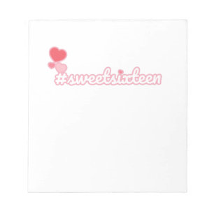 Hashtag Sweet Sixteen Notepad