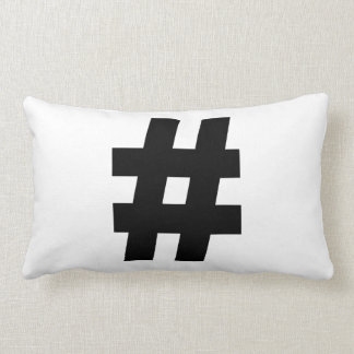 # Hashtag Symbol Number Sign Pound Key Tag Lumbar Cushion