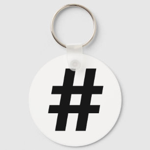 HASHTAG SYMBOL -.png Key Ring