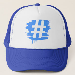 HASHTAG SYMBOL TRUCKER HAT