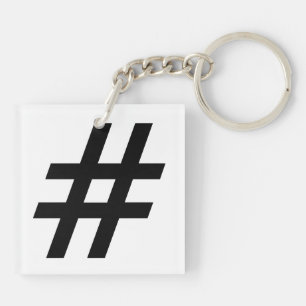 hashtag text symbol letter hash tag key ring