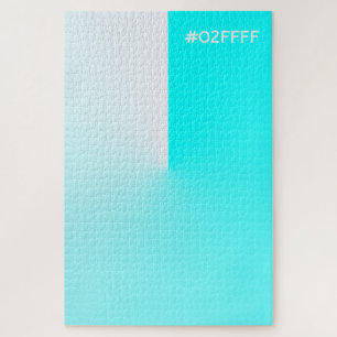 Hashtag Turquoise Color Gradient Jigsaw Puzzle