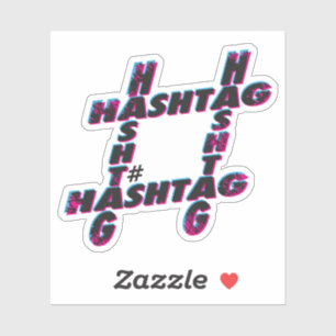 Hashtag typographic logo