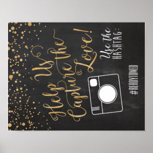 Hashtag wedding Sign