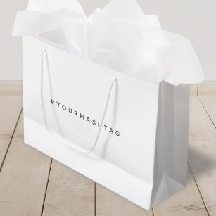 Hashtag   Your Modern Trending Social Media # Large Gift Bag