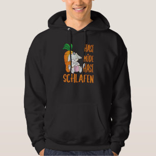Hasi Tired Hasi Sleeping Rabbit Carrots Hoodie