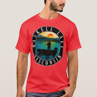 Haskell Lake Wisconsin Fishing T-Shirt