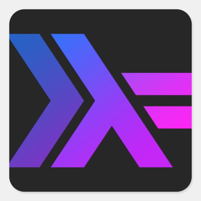 Haskell Logotype Square Sticker (Front)