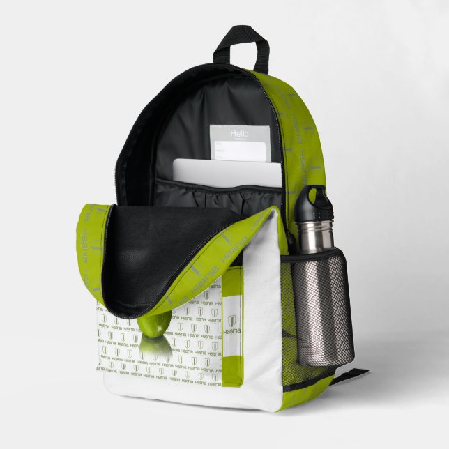 HASNIA  PRINTED BACKPACK (Back Corner Right (Open))