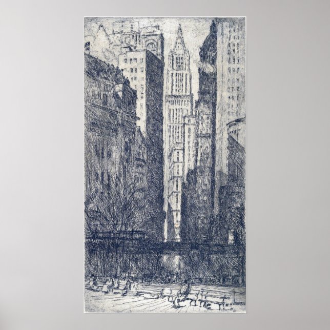 Hassam - Battery Park Poster (Front)