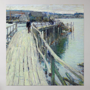 Hassam - Dock Scene Gloucester 1894 Poster