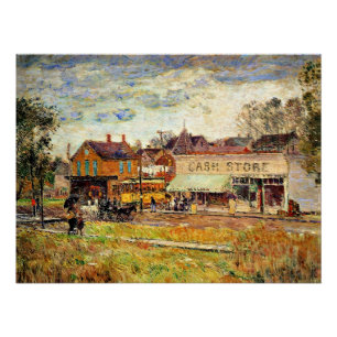 Hassam - End of the Trolley Line, Oak Park, IL Poster