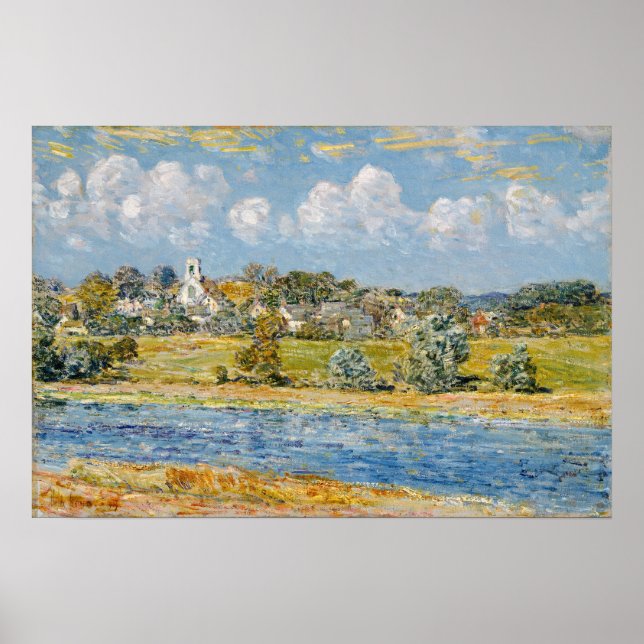 Hassam - Landscape At Newfields New Hampshire Poster (Front)