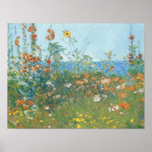 Hassam's "Poppies, Isle of Shoals" Borderless Poster