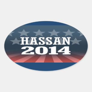 HASSAN 2014 OVAL STICKER