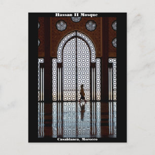 Hassan II Mosque in Casablanca, Morocco postcard