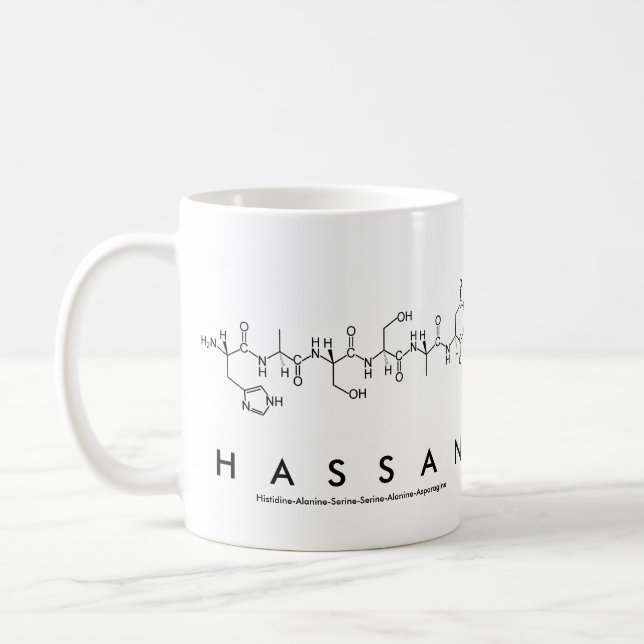 Hassan peptide name mug (Left)