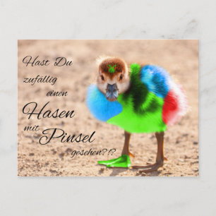 Hast Du zufällig einen Hasen mit Pinsel gesehen? Postcard