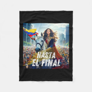 Hasta El Final Maria Corina Machado Fleece Blanket