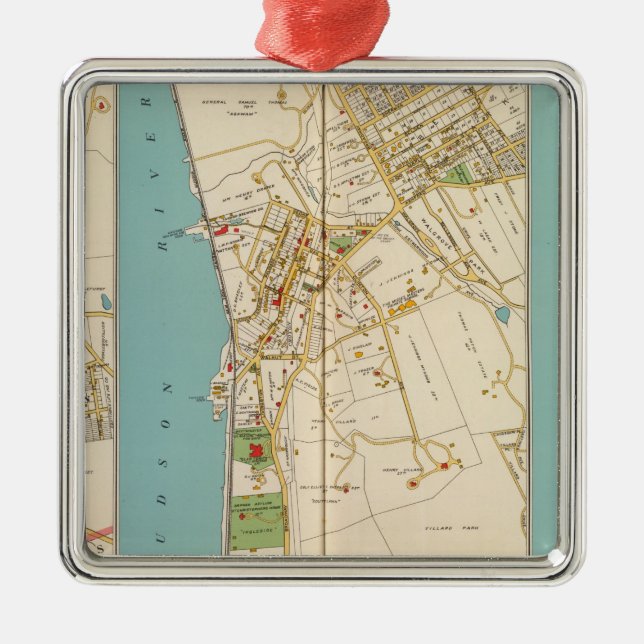 Hastings, Dobbs Ferry, Irvington Metal Tree Decoration (Front)