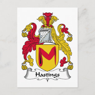 Hastings Family Crest Postcard