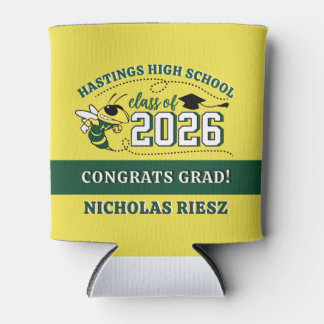 Hastings NY Buzz Custom ANY MESSAGE Grad  Can Cooler