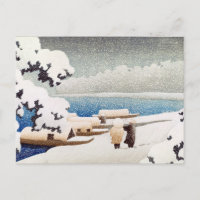 Hasui Kawase Snow at Hashidate (Yuki no hashidate)