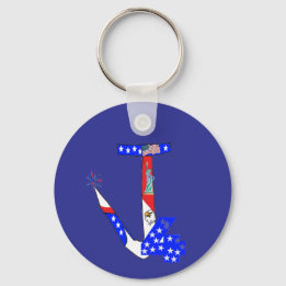 Hat - 4th of July Key Ring